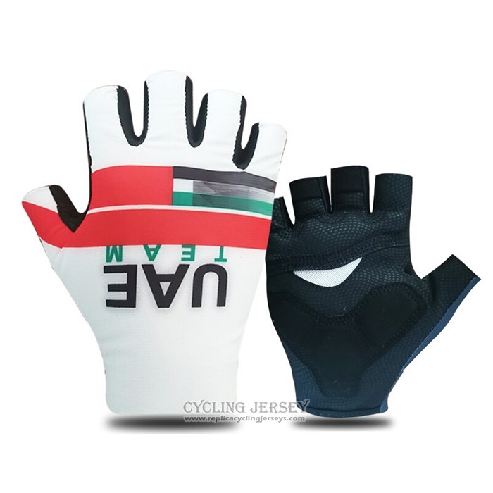 2021 UAE Gloves Cycling White Red